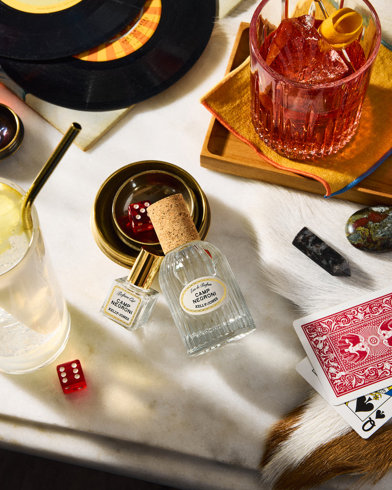 Camp Negroni Perfume Oil and Eau de Parfum Spray out in the wild at the supper club