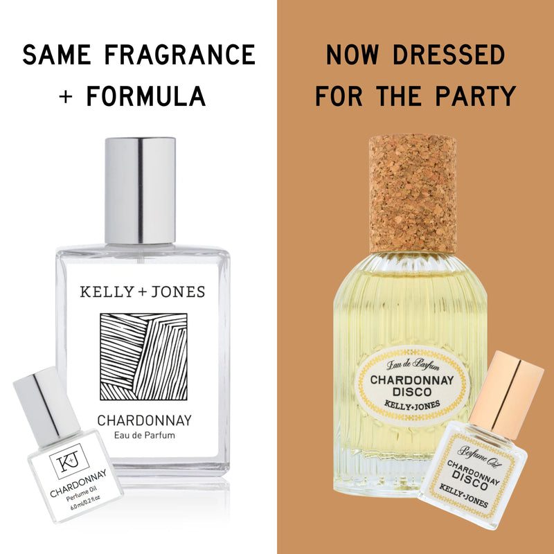 K+J flagship Chardonnay fragrance now dressed for the party