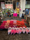 Roses for sale at the Jamaica Flower market in Mexico City