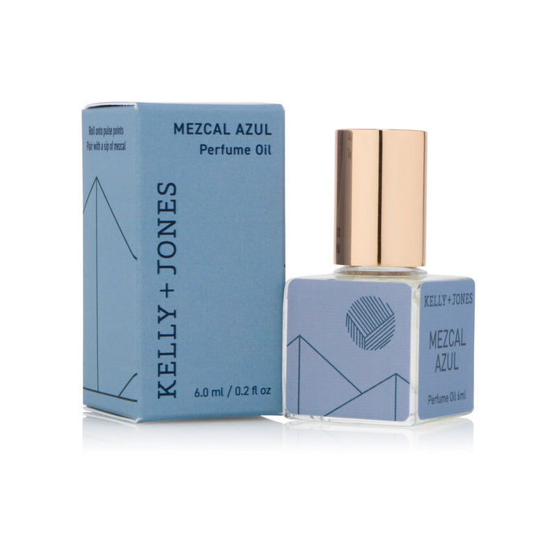 Mezcal Azul Perfume Oil Roll-On bottle with box