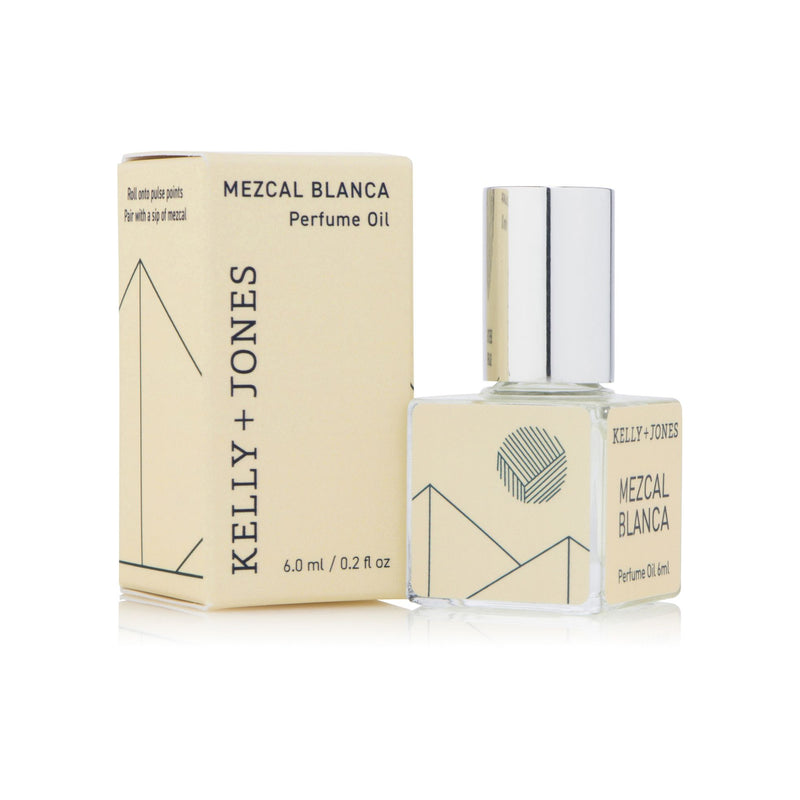 A bottle of Mezcal Blanca Perfume Oil with box