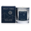 Kelly + Jones Mezcal Negra scented candle and packaging on a white background